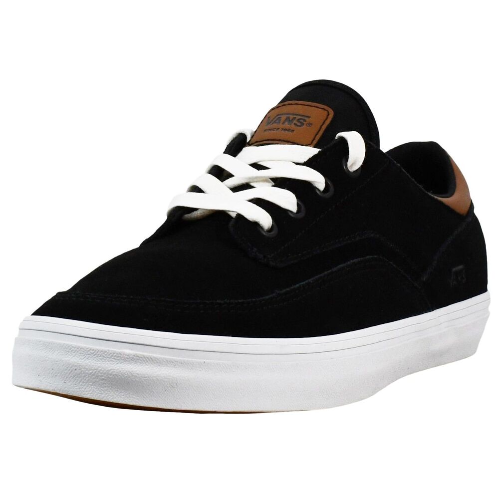 Vans Emmerson Deluxe Low-Top Sneakers – Black/Brown Suede, Men's Size 11.5